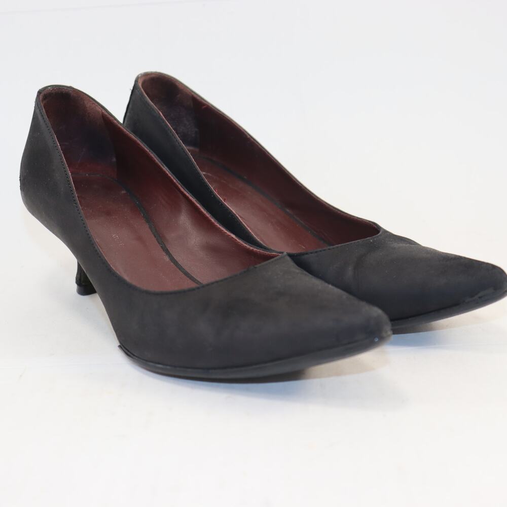 Donald J Pliner Signature Black Kitten Heel Pumps Made Italy Size 7B